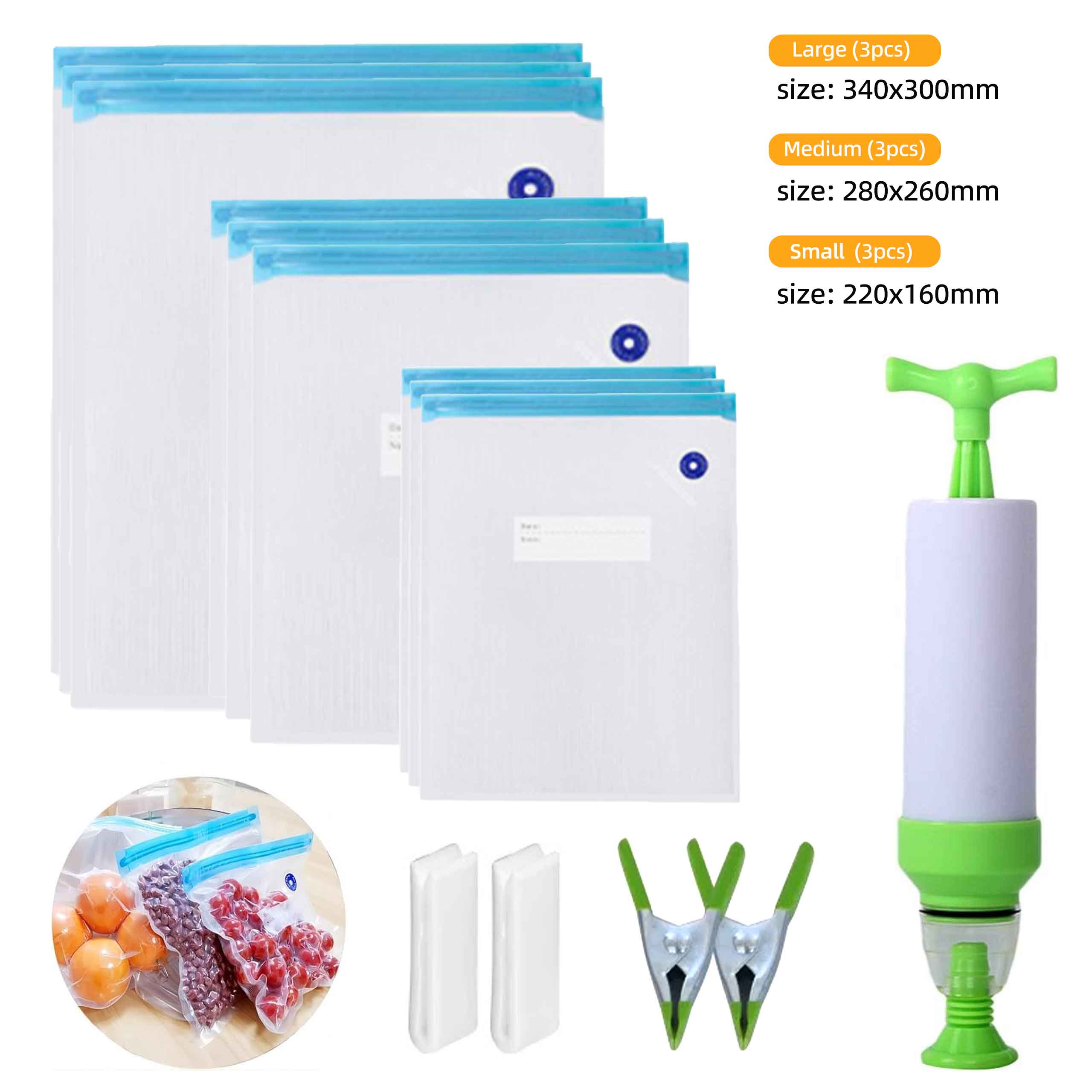Vacuum Storage Bag Set (L+ M+ S Set)